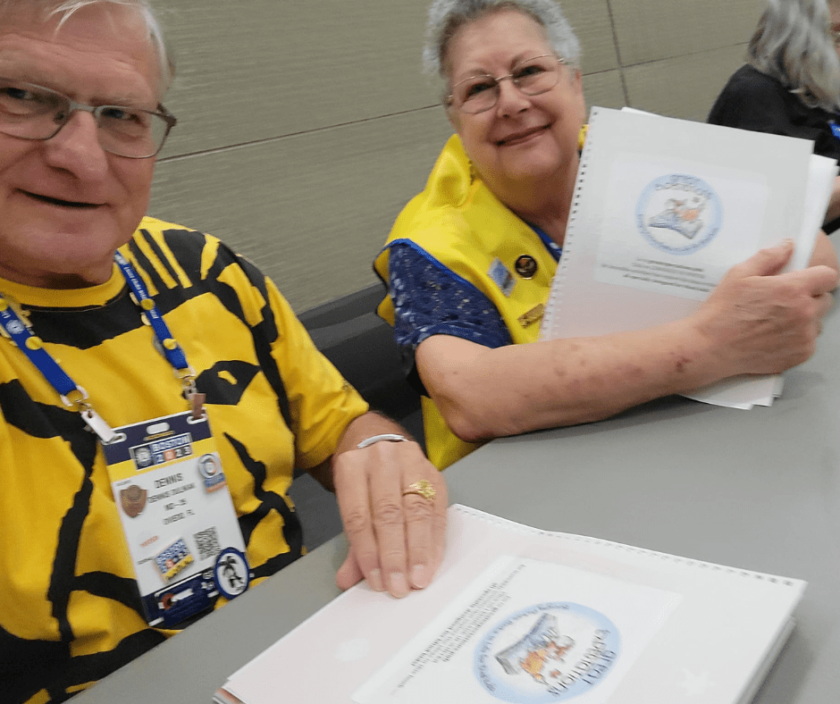 Toni and Dennis volunteering at Lions Club event