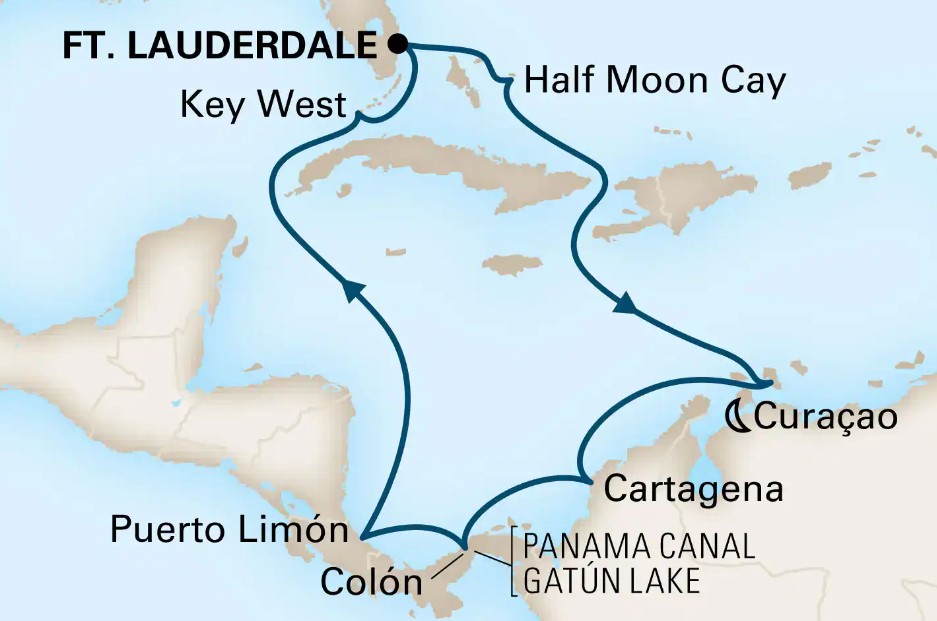 Cruise route map