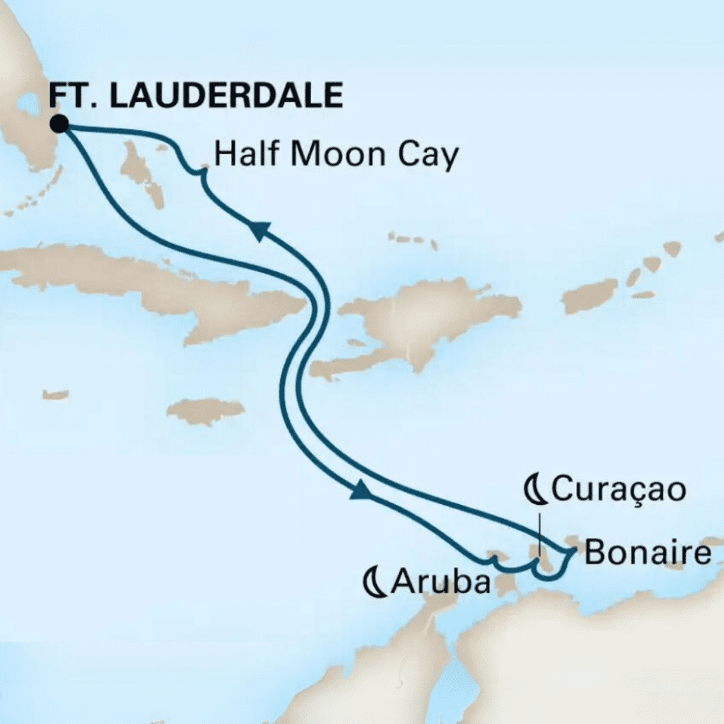 Map of Demmentia Friendly Cruise route